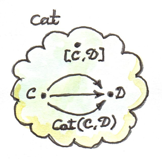 函子范畴作为 Cat 中的指数对象